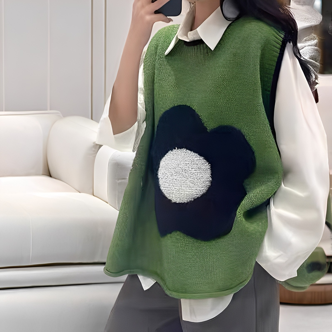 R&B | Bequeme Weste mit Blumenmuster für Damen