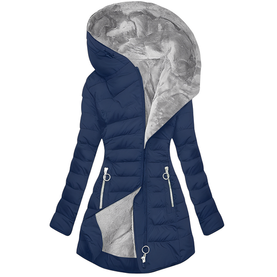 R&B | Moderne Winterjacke mit Kapuze für Frauen