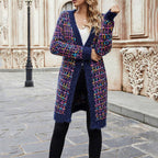 R&B | Farbiger Langer Cardigan Polyester Warm, Bequem