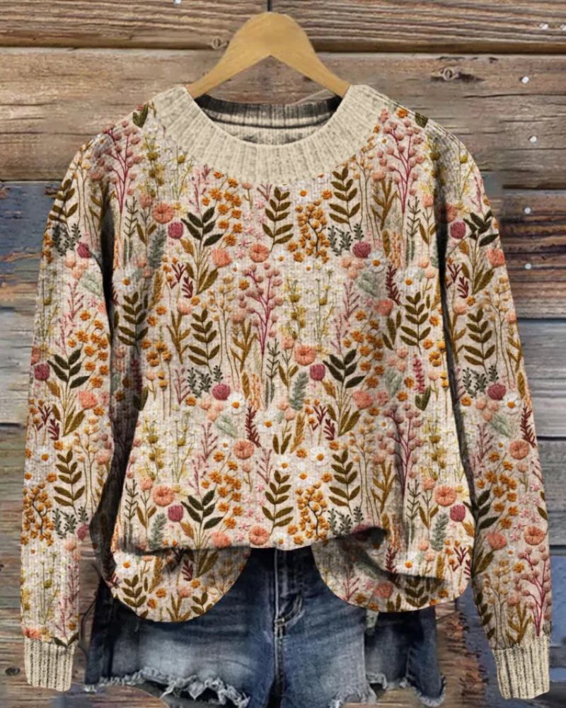 R&B | Bequemer Blumenpullover