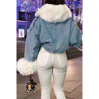 R&B | Winterjacke aus Jeans für Frauen