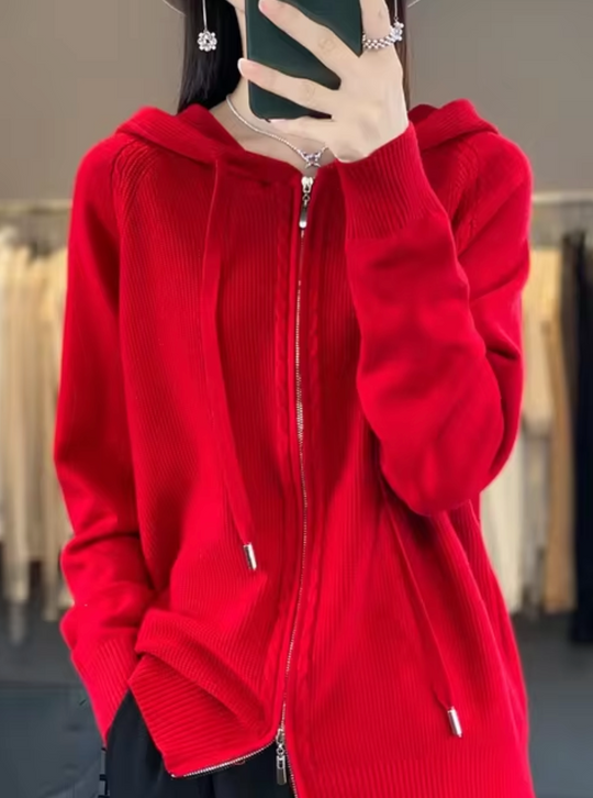 R&B | Strickjacke mit Kapuze