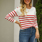 R&B | Gestreifter Strickpullover Für Modischen Alltag