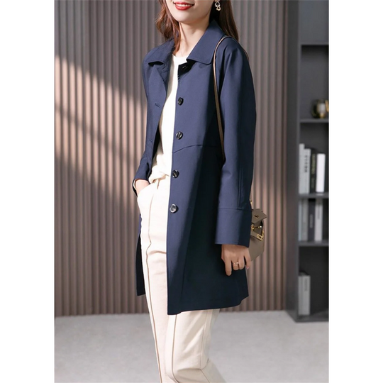 R&B | Stylischer Einreihiger Kurzer Trenchcoat für Damen