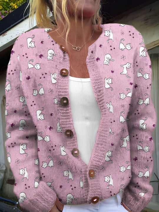 R&B | Stilvolle Strickjacke mit Blumenmuster für Frauen