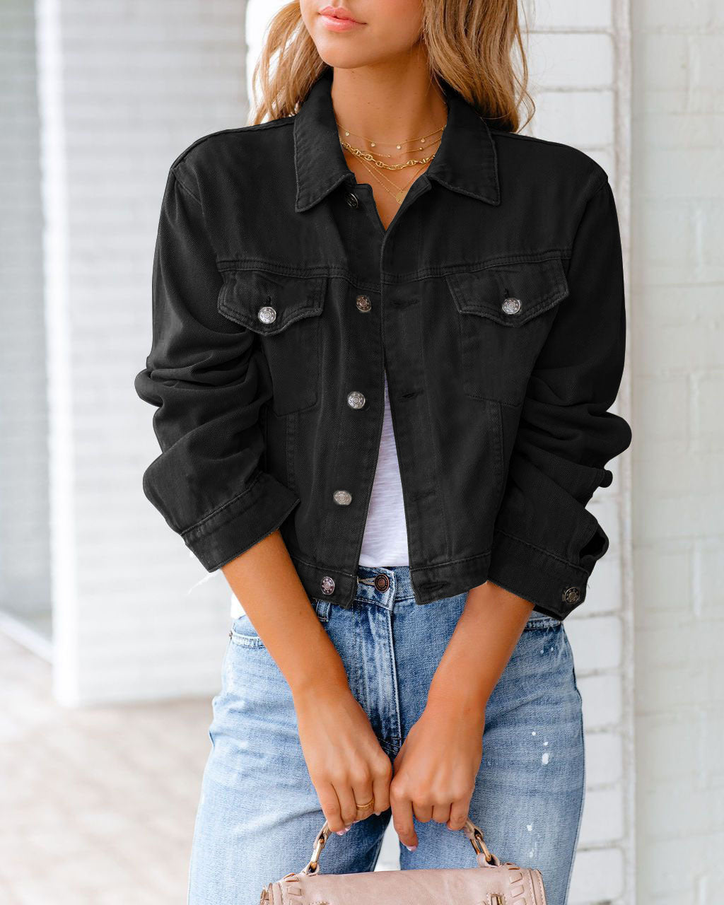 R&B | Lässige Jeansjacke mit Taschen für Damen