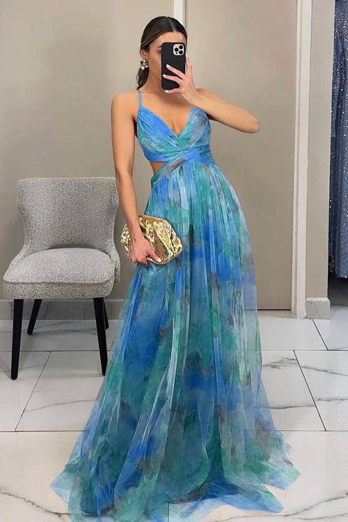 R&B | Enchant My Love Print Maxi Kleid