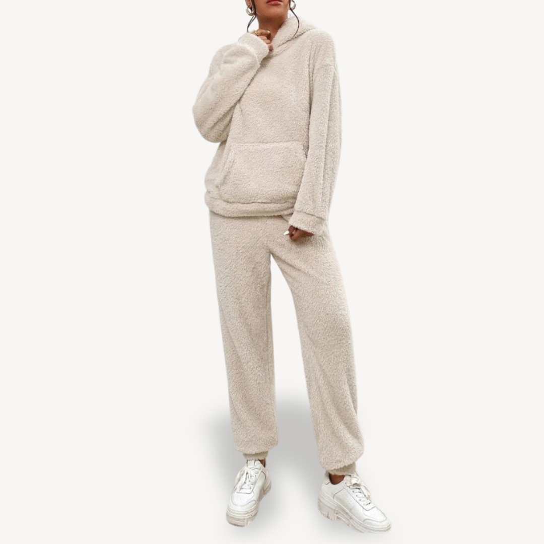 R&B | Damen Fleece-Loungewear-Set Trainingsanzug