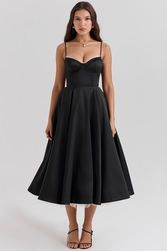 R&B | Elegantes Schlankmachendes Kleid Für Damen