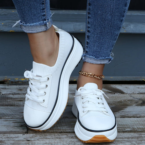 Thora Stilvolle Sneakers mit Dickeren Sohlen und Verstellbaren Schnürsenkeln R&B