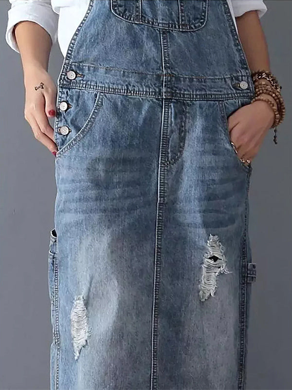R&B | Lässiges Denim Latzkleid