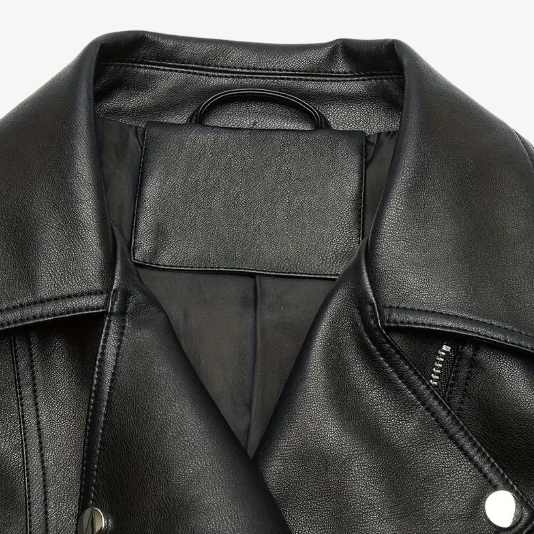 R&B | Fake-Leder Bikerjacke für Frauen