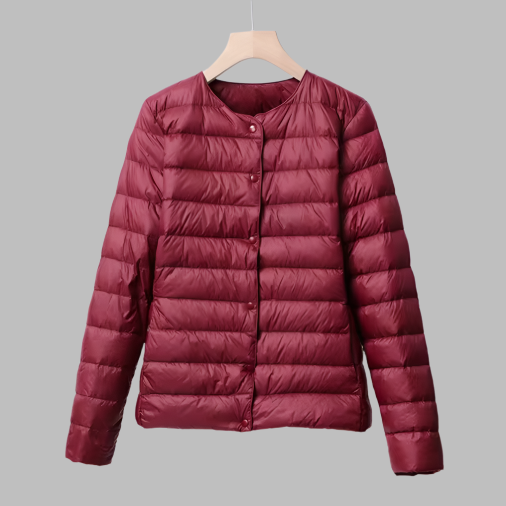 R&B | Tragbare Wattierte Jacke Ohne Kragen für Frühling und Winter