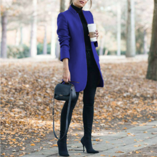 R&B | Damen Stehkragen Wintermantel mit Zeitlosem Design