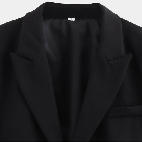 R&B | Cropped Blazerjacke Maßgeschneiderte Langarm Open Front