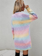 R&B | Engel Flügel Vollgröße Gefütterte Offene Vorderansicht Gradient Cardigan