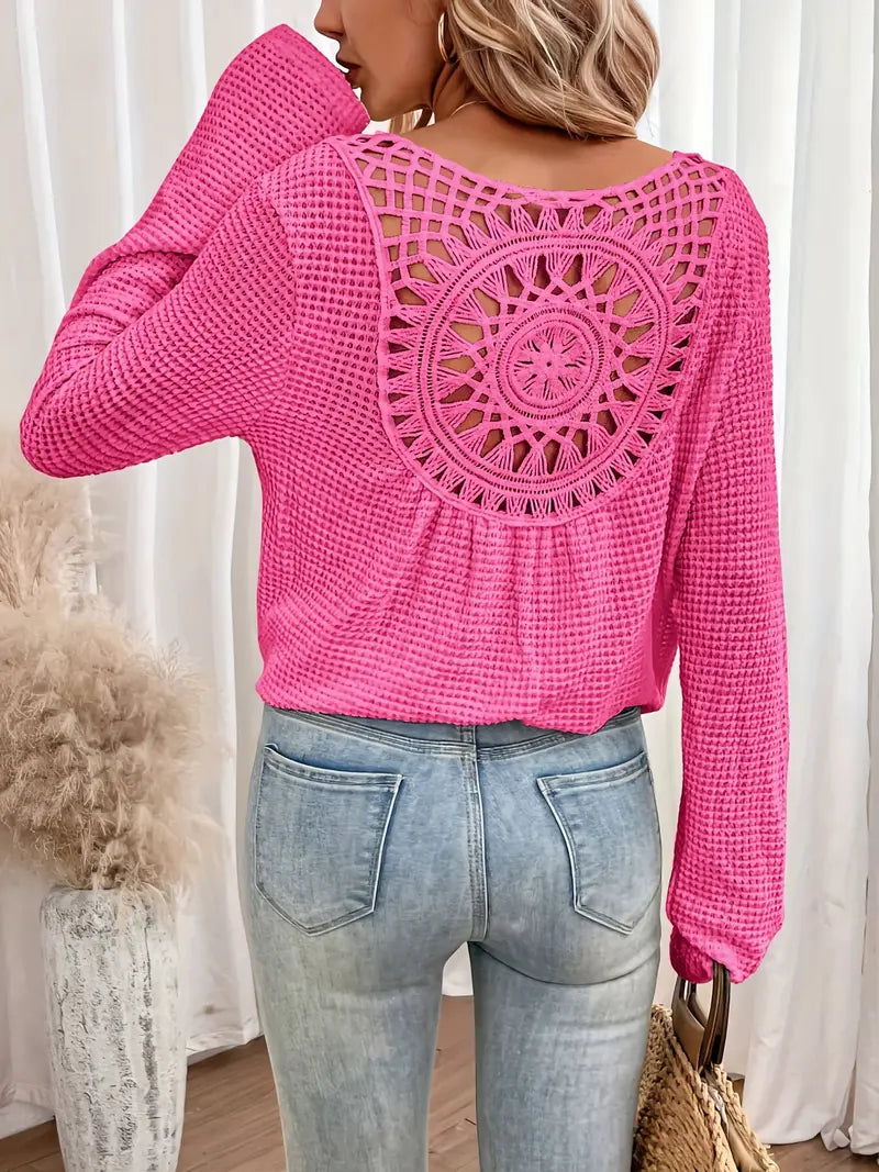 R&B | Trendige Damen Sweater Gehäkelte Trendy, Komfortabel