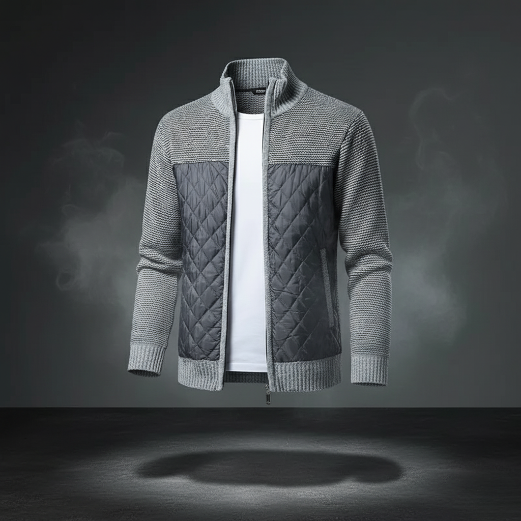 R&B | Gepolsterte gestrickte Herrenjacke