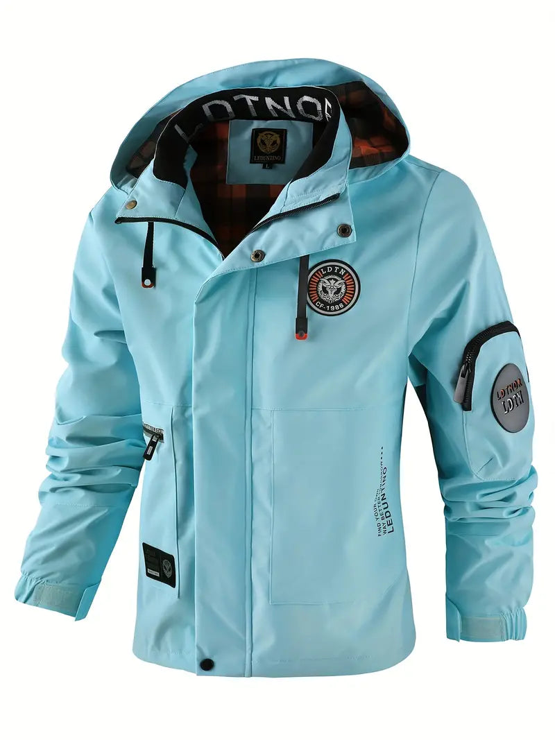R&B | Leichte Herren Outdoor-Jacke, winddicht und wasserdicht mit Kapuze