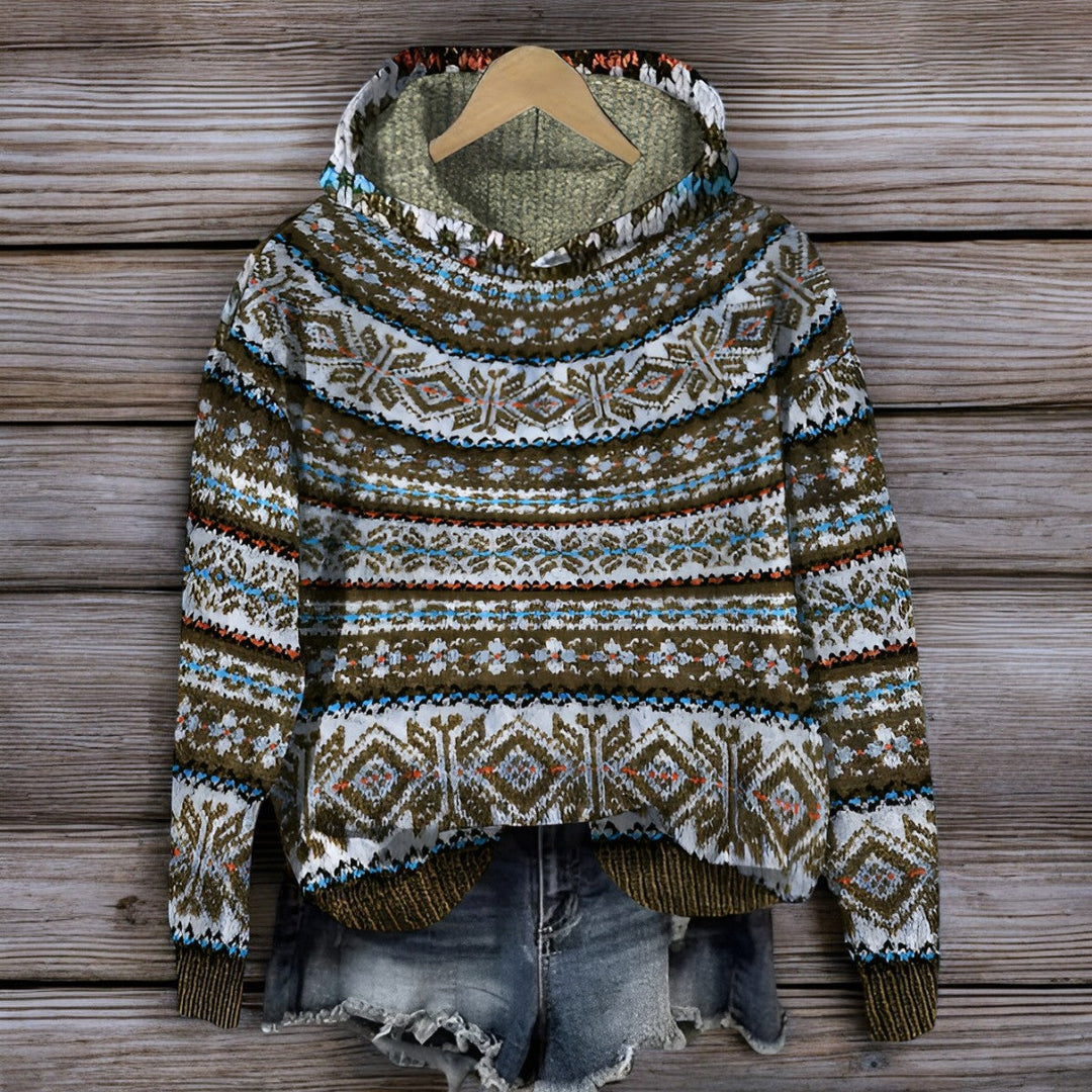 R&B | Isländischer Gestrickter Kapuzenpullover für Den Winter