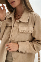 R&B | Cordurahemdjacke mit Rüschendetails Baumwollmischung Elegant und Modern