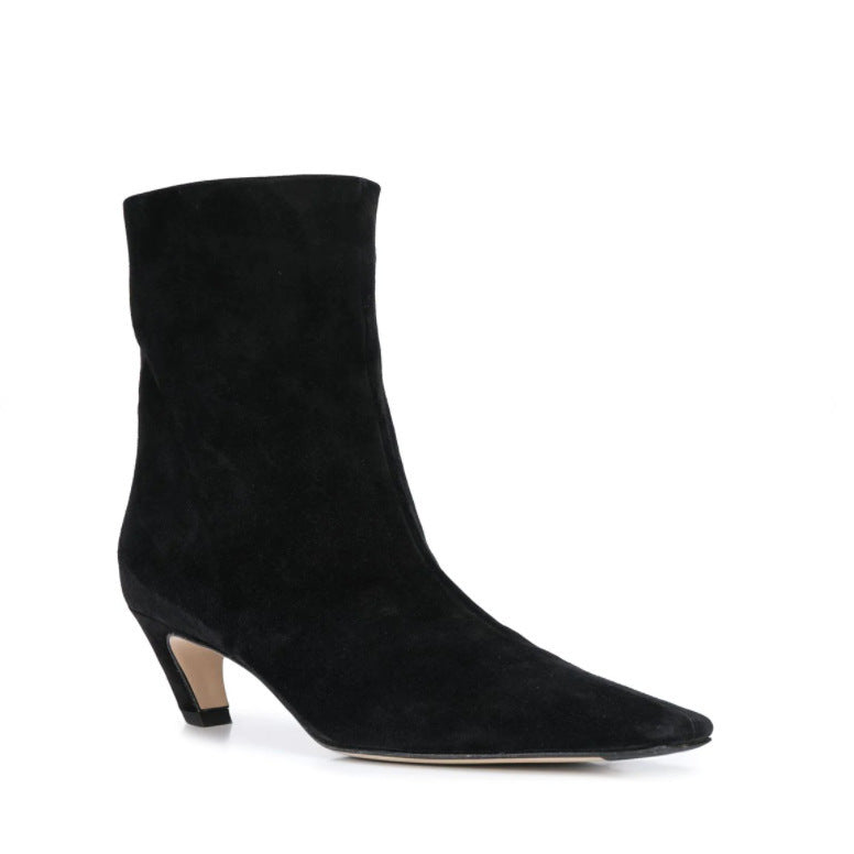 Elegante Winter-Lederstiefeletten für Damen R&B