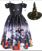 R&B | Halloween Prinzessinkleid mit Halloween Druck
