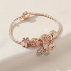 R&B Modisches Armband mit Strasssteinen und Blumen