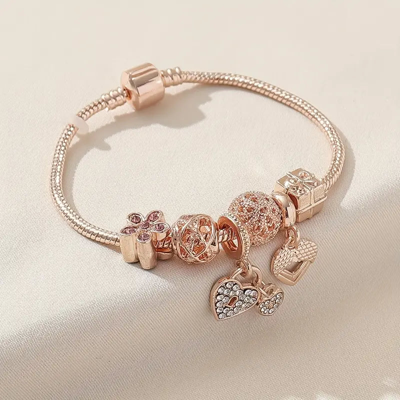 R&B Modisches Armband mit Strasssteinen und Blumen