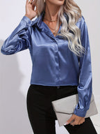 EB | Damen Elegante Satinbluse