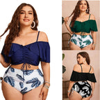 R&B | Großer geteilter Bikini mit Kordelzug und Rüschen