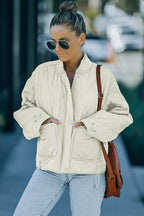 R&B | Kordelzug Gefallene Schulter Gequiltete Jacke