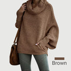 R&B | Gemütlicher Batwing-Pullover mit Wasserfallausschnitt und Taschen