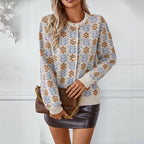 R&B | Strickjacke mit Blumenmuster