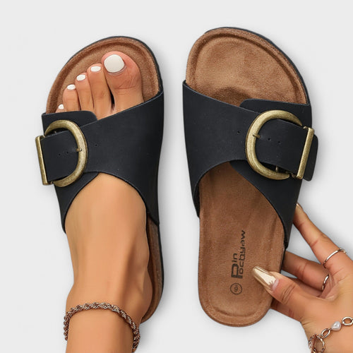 R&B | Stilvolle Schnallen Slide Sandalen