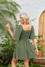 R&B | Kleid mit V-Ausschnitt und Schleife zum Schnüren
