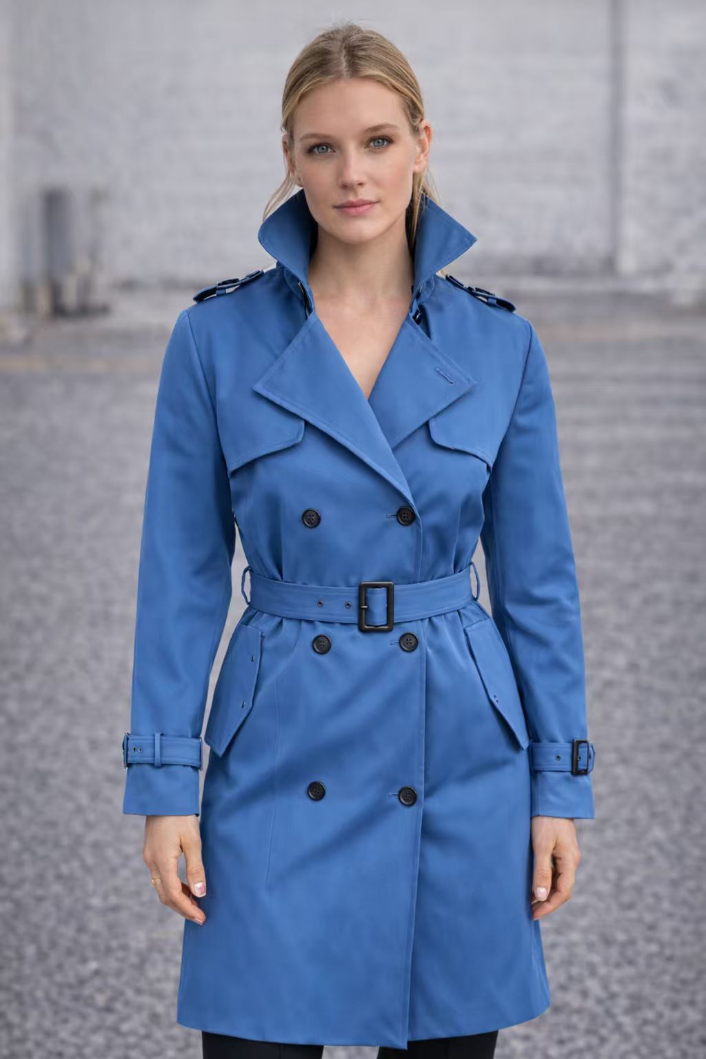 R&B | Trenchcoat mit Gürtel und Doppelknopf