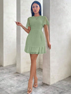 R&B | Dreidimensionales Kleid mit Rüschenrand und Punkten
