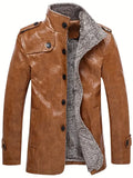 R&B | Herren Lederjacke mit Fleece-Futter