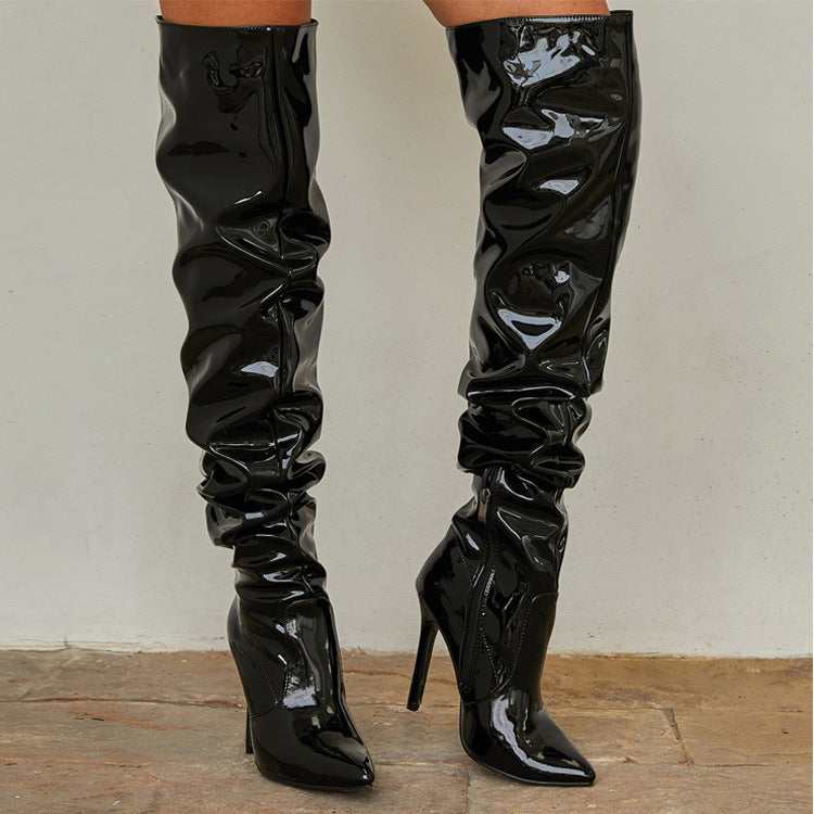 R&B | Kniehohe Lange Stiefel für Frauen mit Super Hohem Absatz für Partys