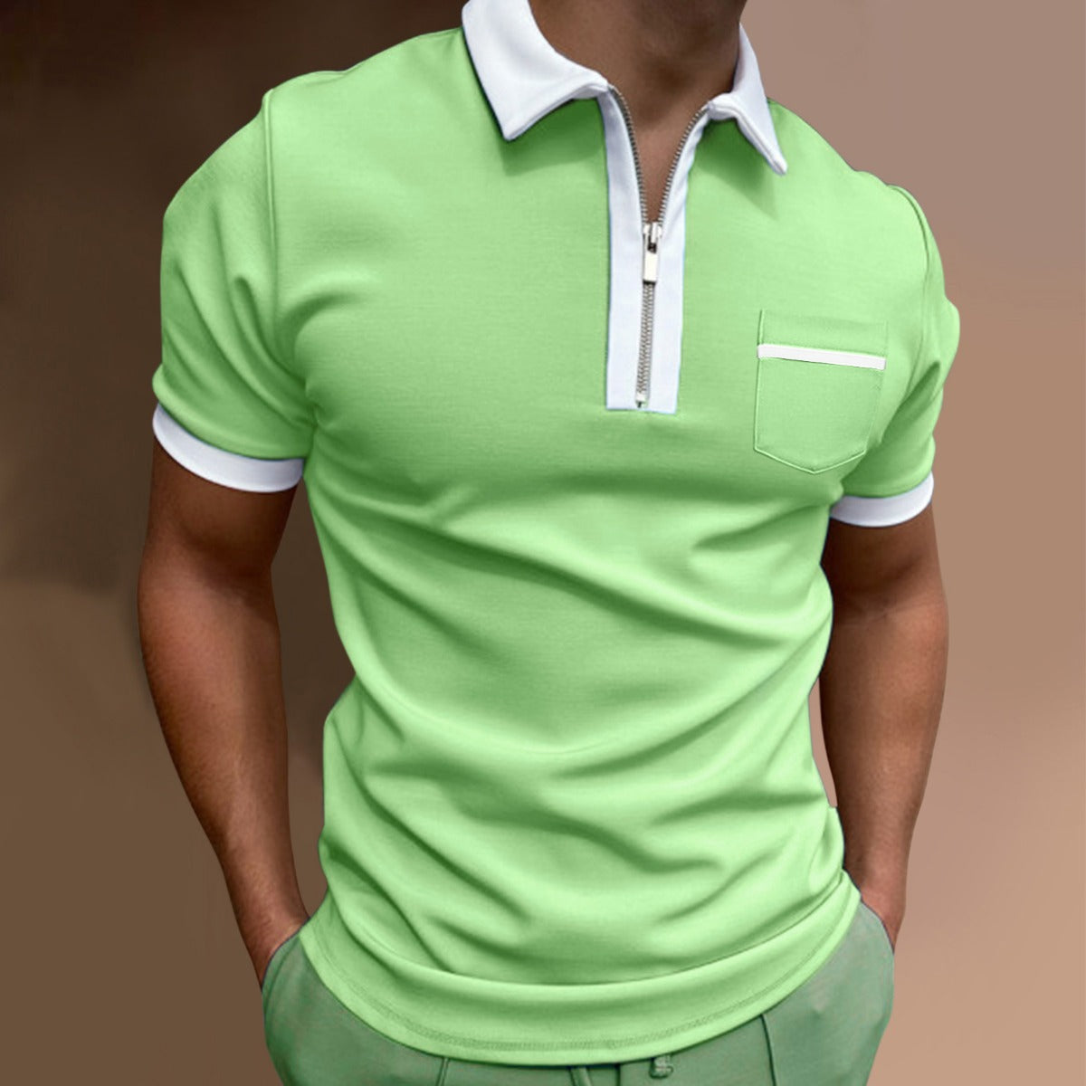 R&B | Schmal geschnittenes Taschen-Poloshirt