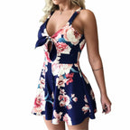 R&B | Hosenträger Brust Schleife Lace-Up Jumpsuit