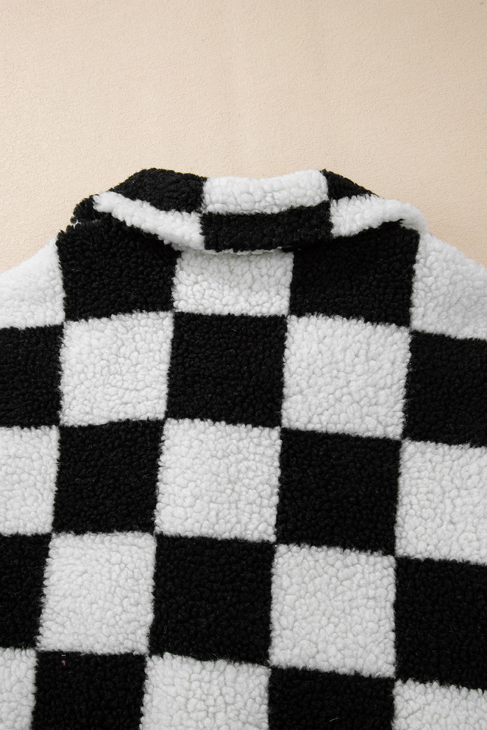 R&B | Gitter Sherpa Jacke Polyester Warm und Trendy Produktbeschreibung:
