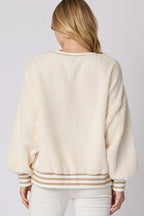 R&B | Weihnachtsbuchstaben Strass Langarm Rundhalsausschnitt Sweatshirt