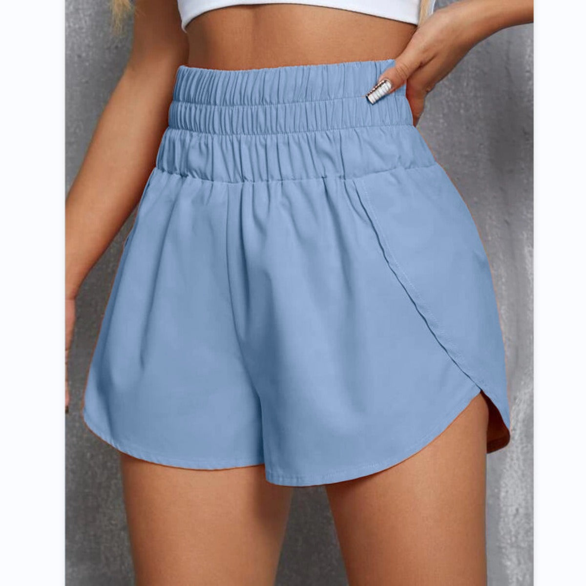 R&B | Lockere Sportshorts mit hoher Taille