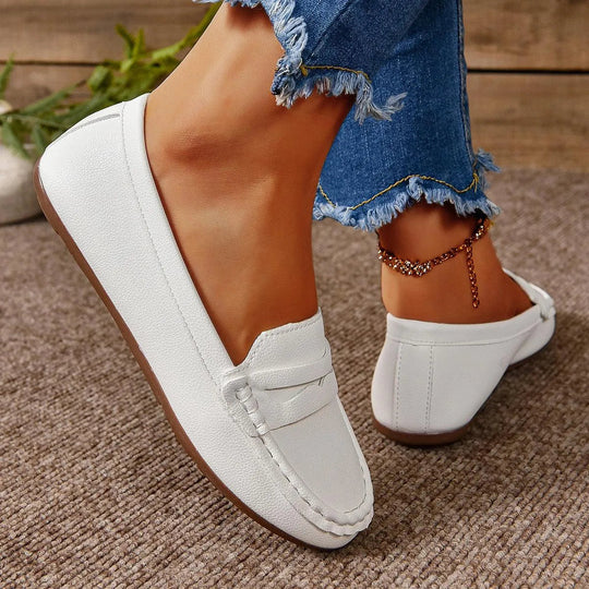 R&B | Gommino Flat Crossed Soft Sole Women