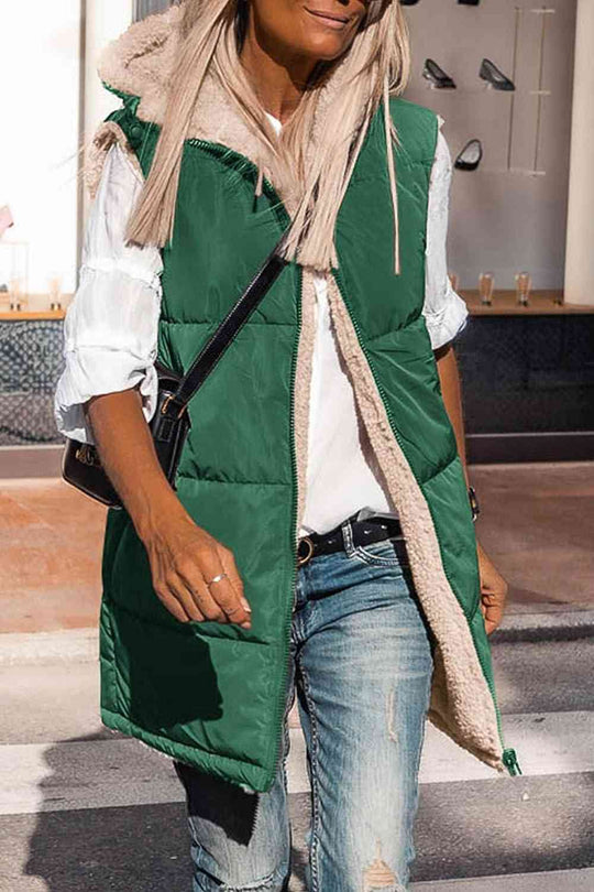 R&B | Zip-Up Longline Kapuzenweste