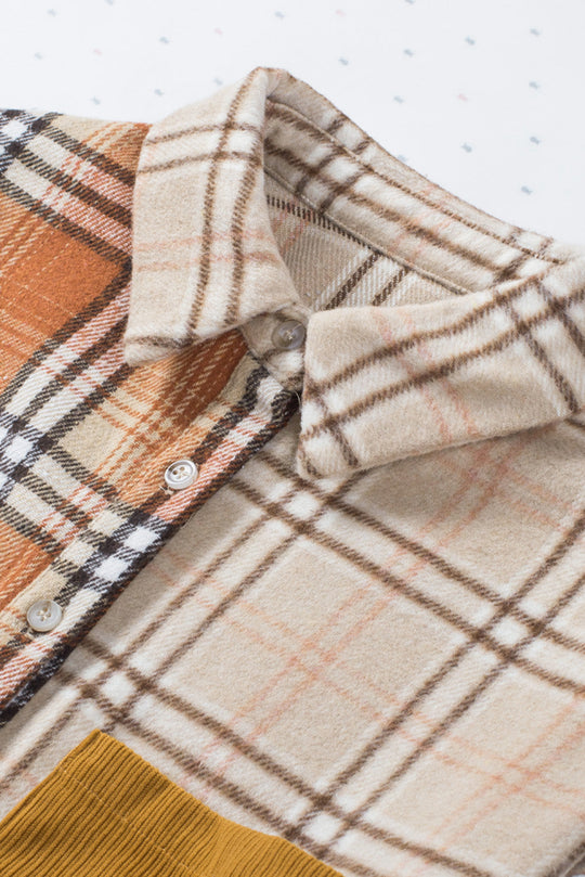 R&B | Gitterhemde mit Patchwork-details Baumwollmischung Perfekt für Layering