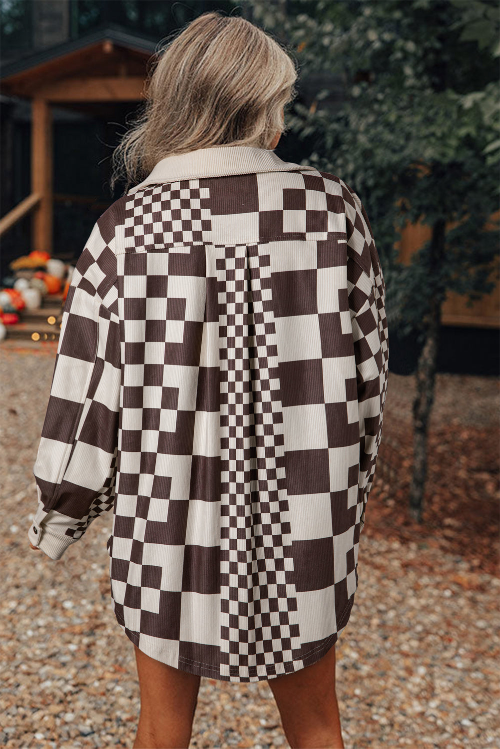 R&B | Skakternet Hemdjacke Baumwollmischung Modern und Stilvoll