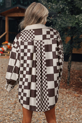 R&B | Skakternet Hemdjacke Baumwollmischung Modern und Stilvoll